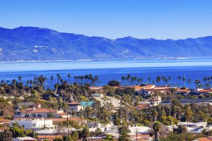 Buildings Coastline Pacific Ocean Santa Barbara California