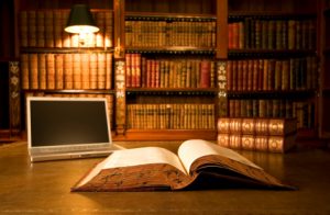 Image of a book in the library