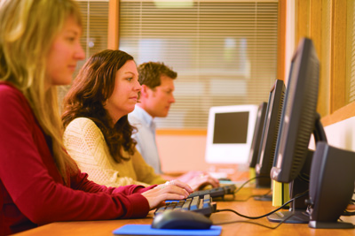 Students in the computer lab