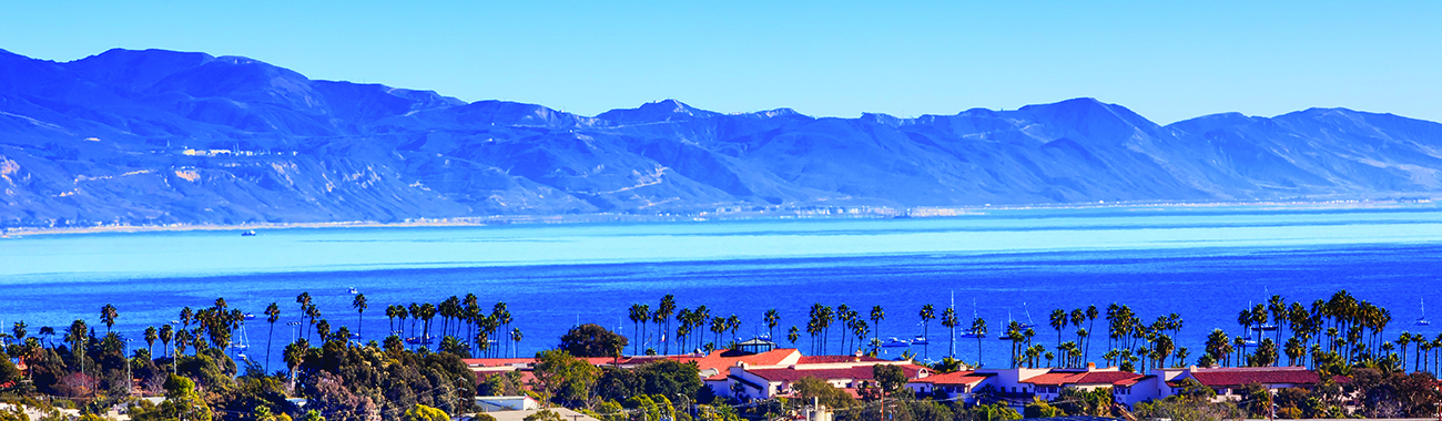 View of the Pacifica Ocean looking over Santa Barbara