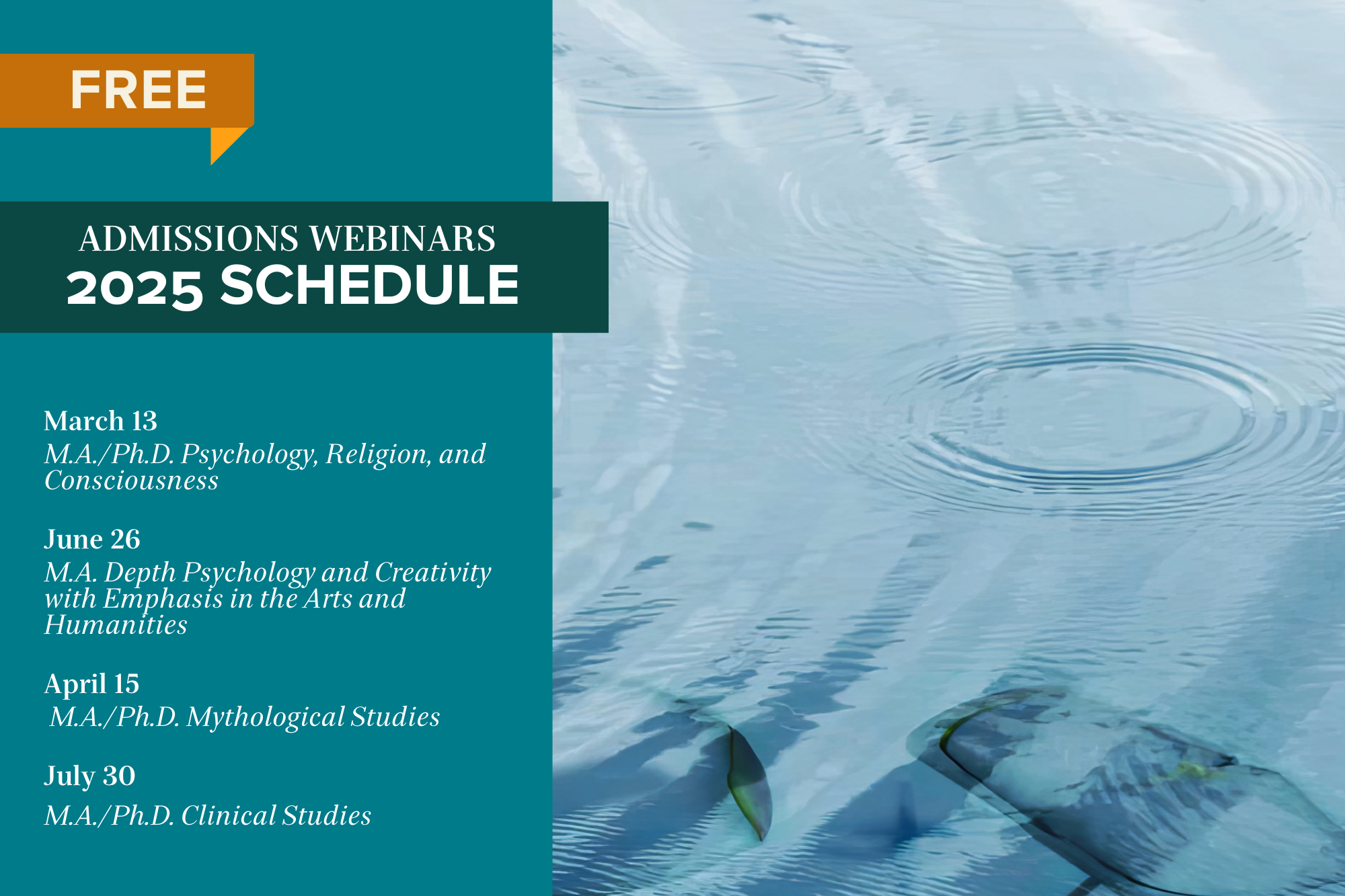 2025 Admissions Webinars - Pacifica Graduate Institute