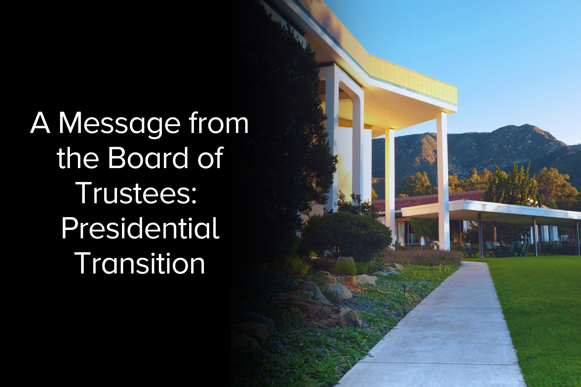 Board Statement Presidential Transition